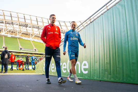 Pål Fjelde, tactical statistician, and Marius Lode of the