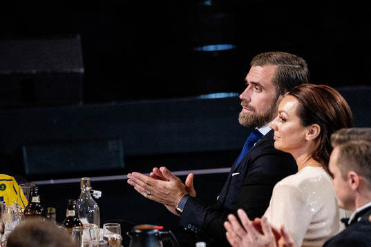 Henrik Zetterberg med sin fru Emma