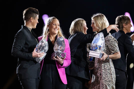 Erika Holst och Kim Martin Hasson, vinnarna av Tidernas All