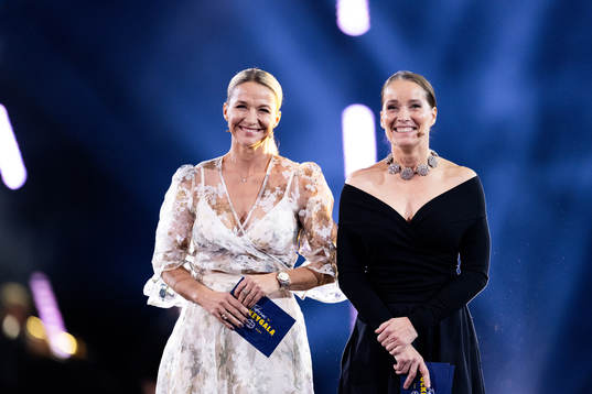 Kristin Kaspersen och Agneta Sjödin, programledare