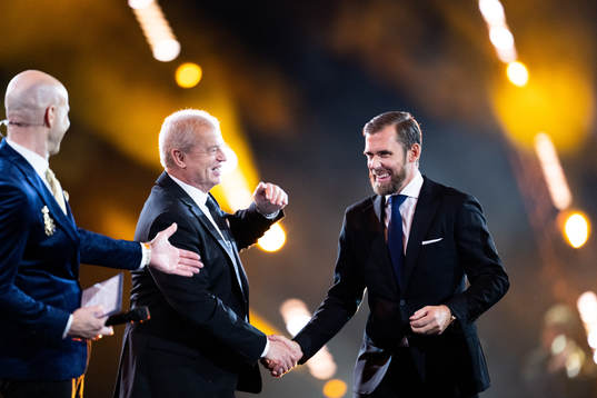 Bengt-Åke Gustafsson och Henrik Zetterberg när Tre Kronor