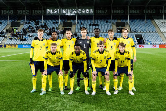 Sveriges startelva ställer upp för en lagbild