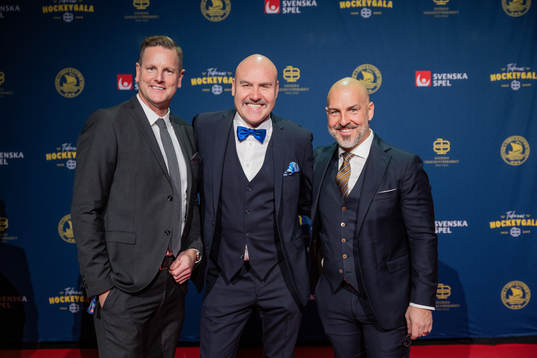 Niklas Jihde, Niklas Holmgren och Erik Granqvist på röda
