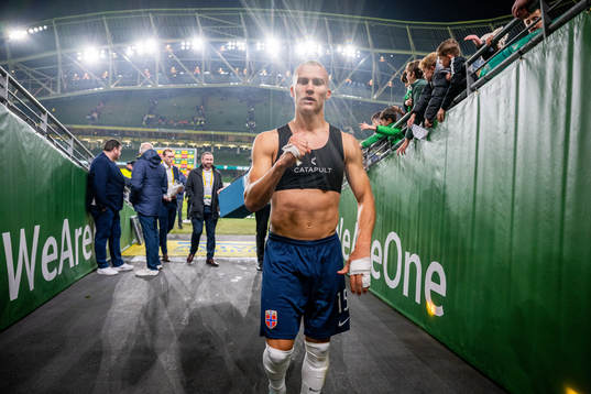 Leo Skiri Østigård of Norway celebrates