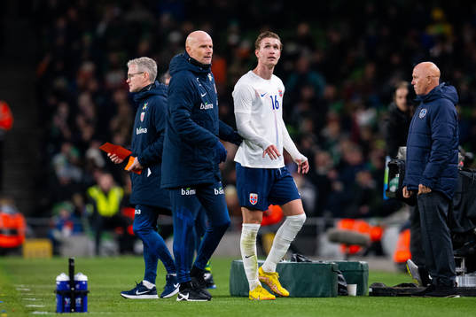 Ståle Solbakken, head coach of Norway, and Ola Solbakken