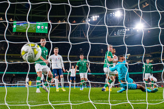 Ohi Omoijuanfo of Norway scores the 1-2 goal