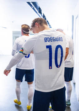 Martin Ødegaard of Norway at half-time