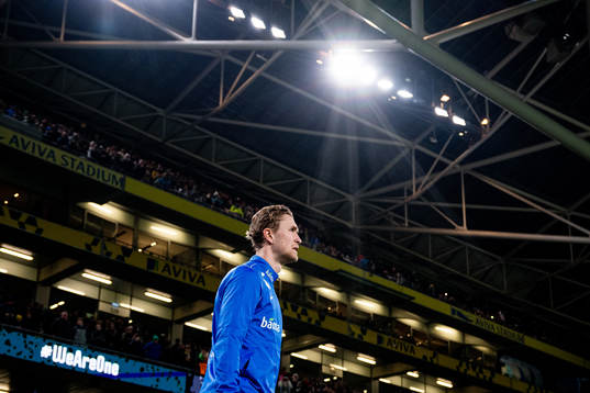 Ola Solbakken of Norway enters the pitch