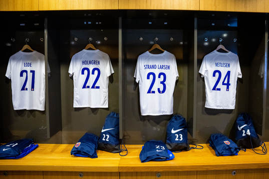 The kits of Marius Lode, Marcus Holmgren Pedersen, Jørgen