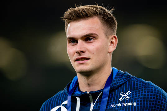 Goalkeeper Mads Hedenstad Christiansen of Norway