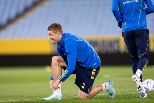 Emil Holm of the Swedish national football team