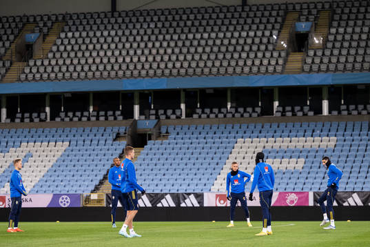 General view of the Swedish national football team