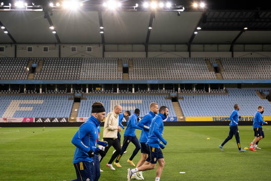 Magnus Eriksson, Mikael Ishak and Filip Dagerstål of the