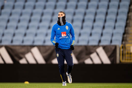 Aiham Ousou of the Swedish national football team