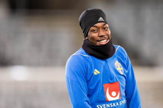 Anthony Elanga of the Swedish national football team