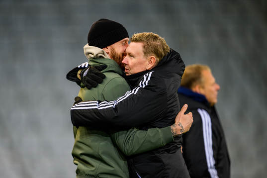Former player Pontus Jansson and assistant coach Peter
