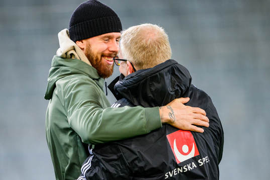 Former player Pontus Jansson and scout Lasse Jacobsson of
