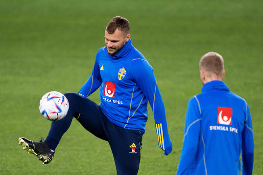 Jesper Karlström of the Swedish national football team