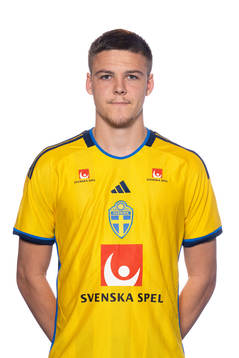 Emil Holm of the Swedish national football team poses for a
