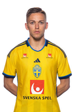 Jesper Karlsson of the Swedish national football team poses