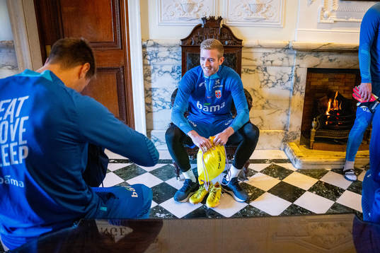 Goalkeeper Egil Selvik of the Norwegian national football