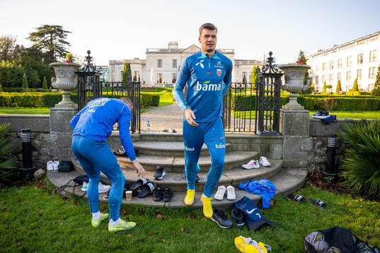 Alexander Sørloth of the Norwegian national football team