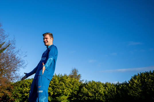 Alexander Sørloth of the Norwegian national football team