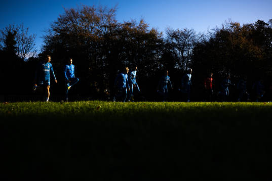 Marius Lode and players of the Norwegian national football