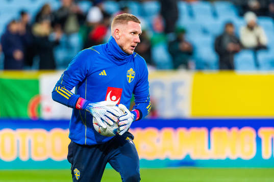 goalkeeper Robin Olsen of Sweden