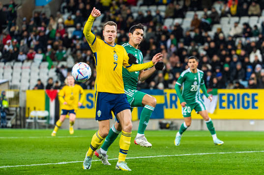 Viktor Claesson of Sweden and Aissa Mandi of Algeria