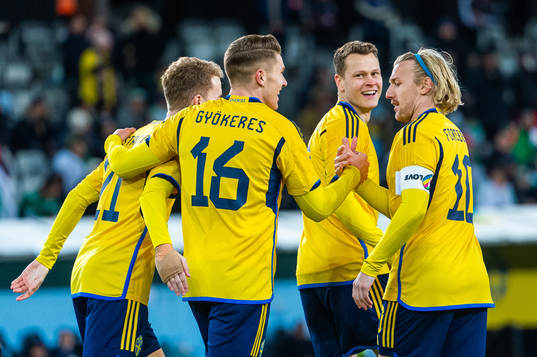 Samuel Gustafson, Viktor Gyökeres and Emil Forsberg