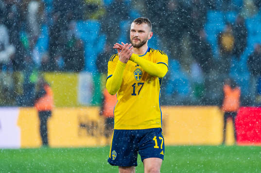 Jesper Karlström of Sweden recognizes the spectators