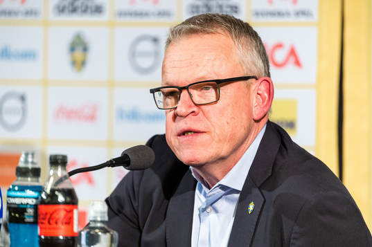 Head coach Janne Andersson of Sweden at the press conference