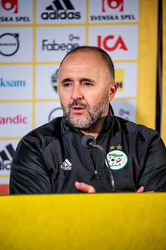 Head coach Djamel Belmadi of Algeria