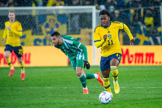 Anthony Elanga of Sweden