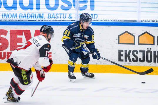 Malmö Redhawks Pathrik Westerholm och HV71s Andy Miele