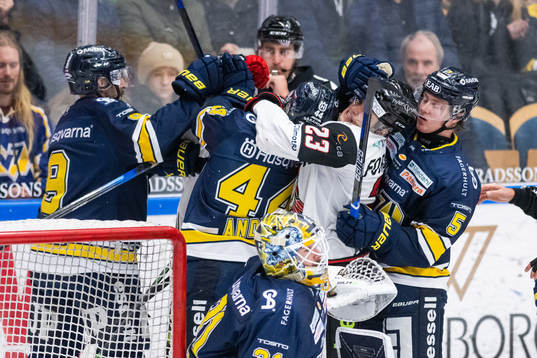 HV71s Emil Andrae och Victor Sjöholm