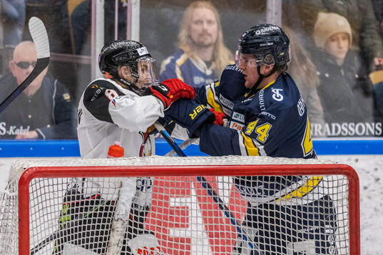 Malmö Redhawks Johan Olofsson och HV71s Emil Andrae