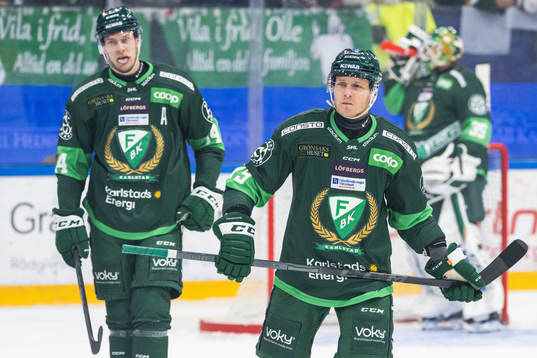 Färjestads Victor Ejdsell och Patrik Lundh deppar