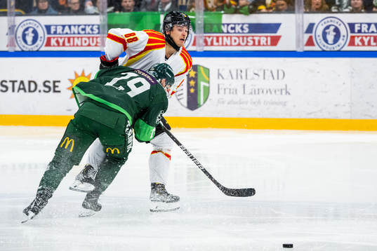 Färjestads Patrik Lundh och Brynäs Dmytro Timashov