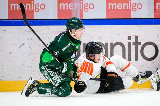 Färjestads Joel Nyström och Brynäs Alexander Ljungkrantz