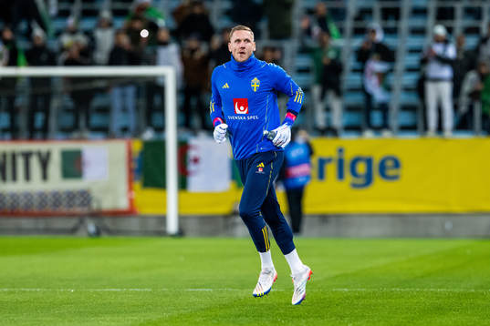 goalkeeper Robin Olsen of Sweden