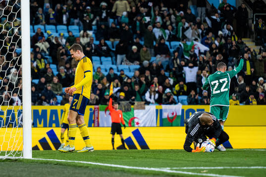 Viktor Claesson of Sweden looks dejected