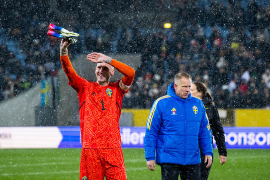 goalkeeper Robin Olsen of Sweden