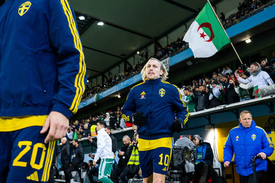 Emil Forsberg of Sweden enter the pitch