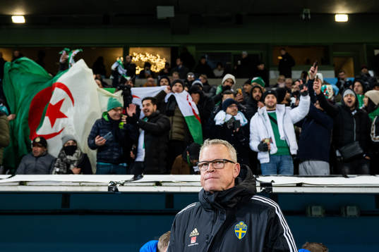 Head coach Janne Andersson of Sweden aheadof the