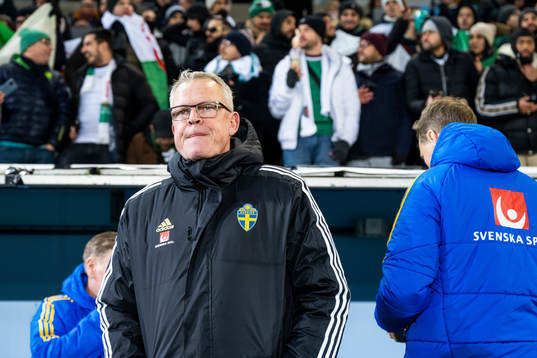 Head coach Janne Andersson of Sweden aheadof the