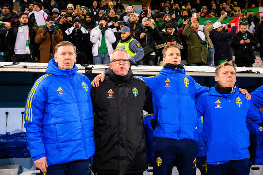 Assistant coach Peter Wettergren, head coach Janne
