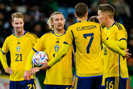 Samuel Gustafson, Emil Forsberg, Viktor Gyökeres and