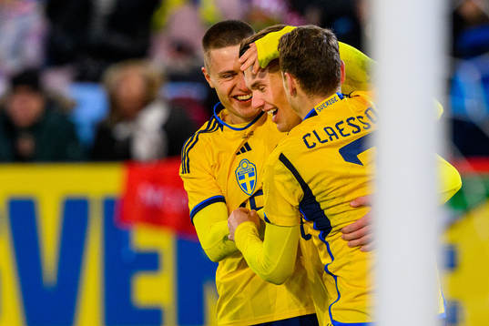 Mattias Svanberg, Viktor Gyökeres and Viktor Claesson